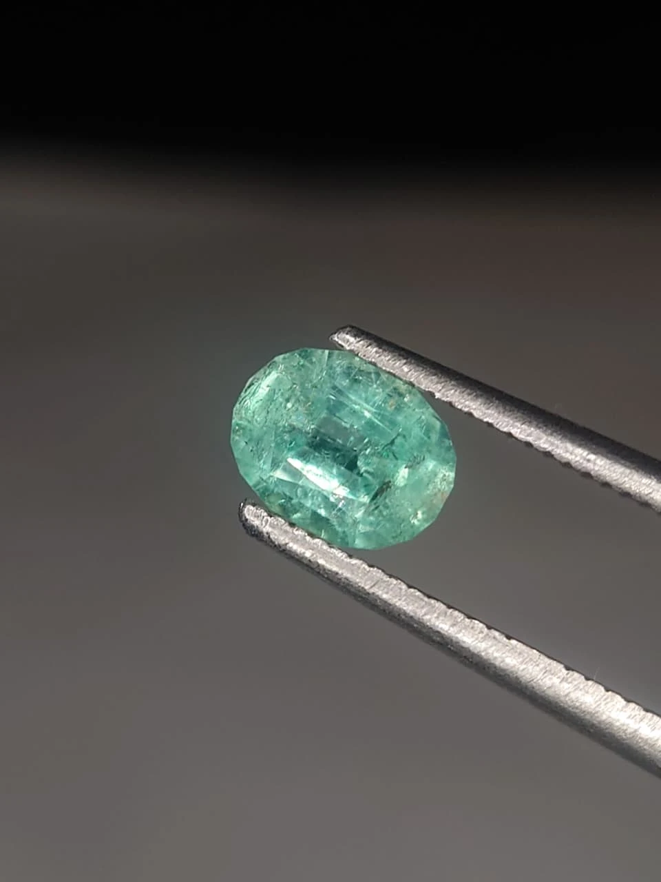0.7ct Natural Oval Faceted Panjsher Emerald from Afghanistan — view 3